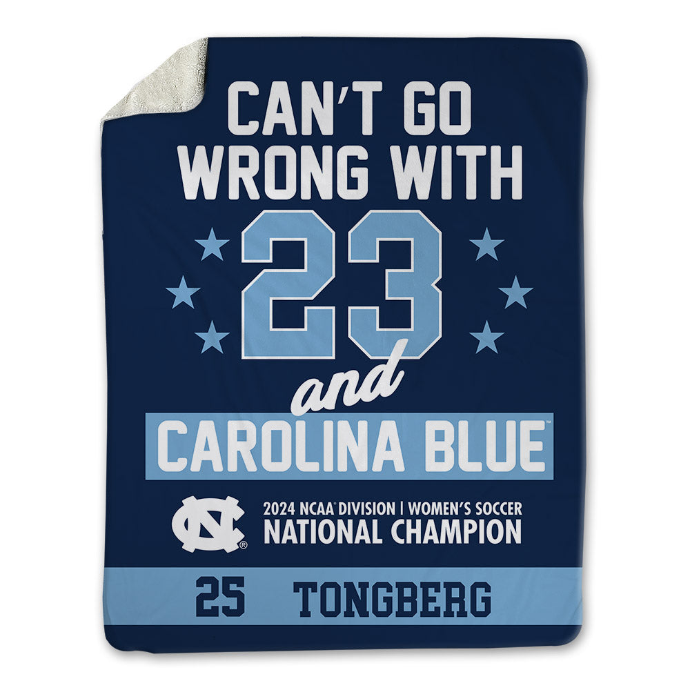 UNC - NCAA Women's Soccer : Logan Tongberg - National Champs v3 Blanket-0