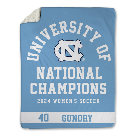 UNC - NCAA Women's Soccer : abby gundry - National Champs v4 Blanket-0