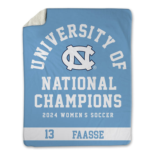 UNC - NCAA Women's Soccer : Kate Faasse - National Champs v4 Blanket-0