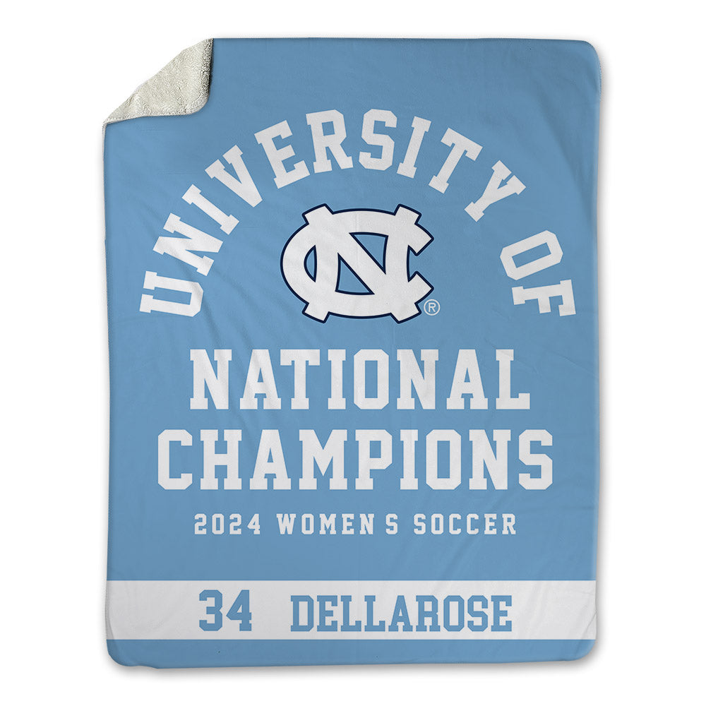 UNC - NCAA Women's Soccer : Tessa Dellarose - National Champs v4 Blanket-0