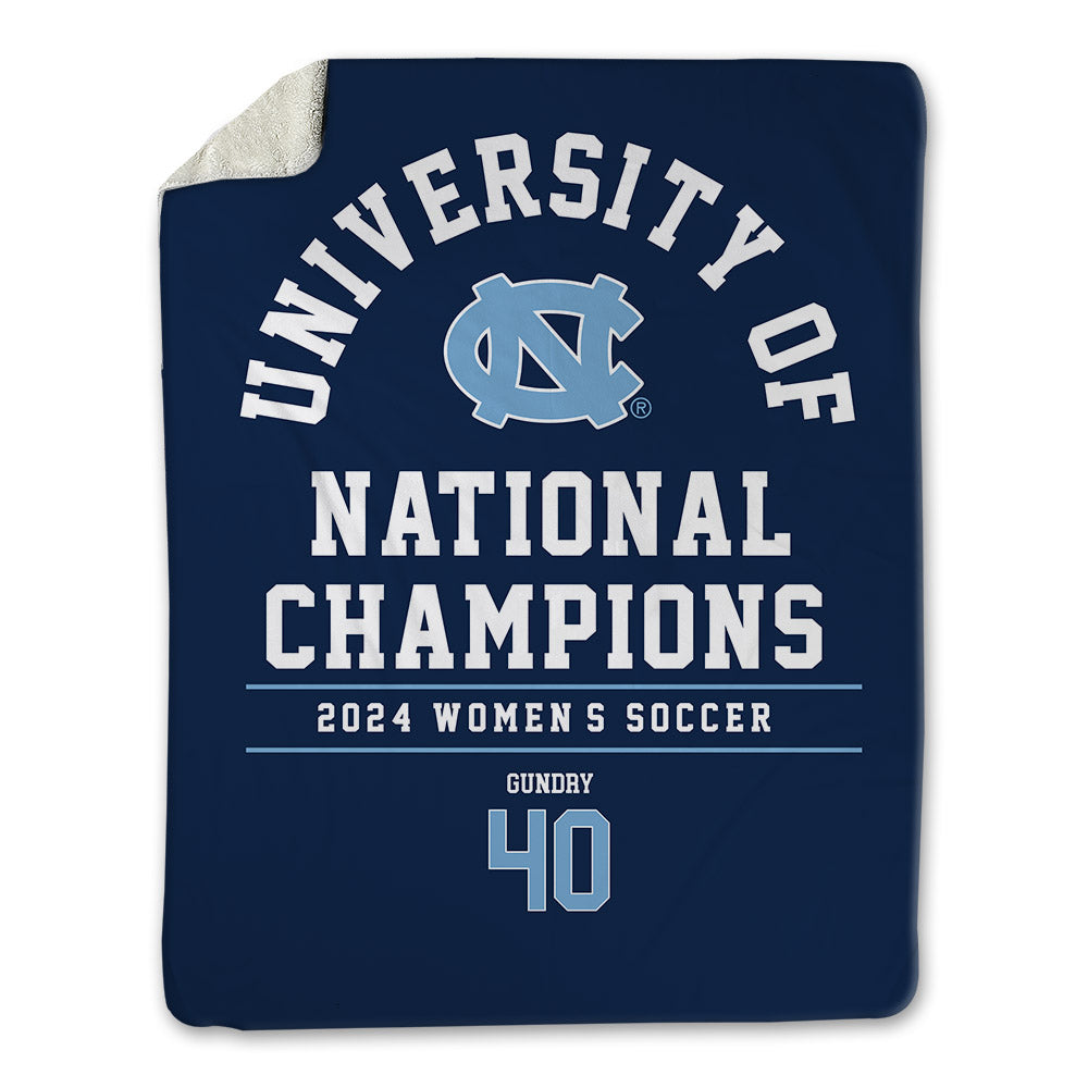 UNC - NCAA Women's Soccer : abby gundry - National Champs Blanket-0