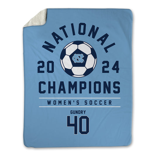 UNC - NCAA Women's Soccer : Abby Gundry - National Champs Blanket-0