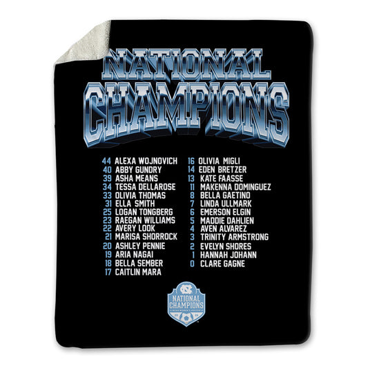 UNC - NCAA Women's Soccer : HopeAnne Munson - National Champs v7 Blanket-0