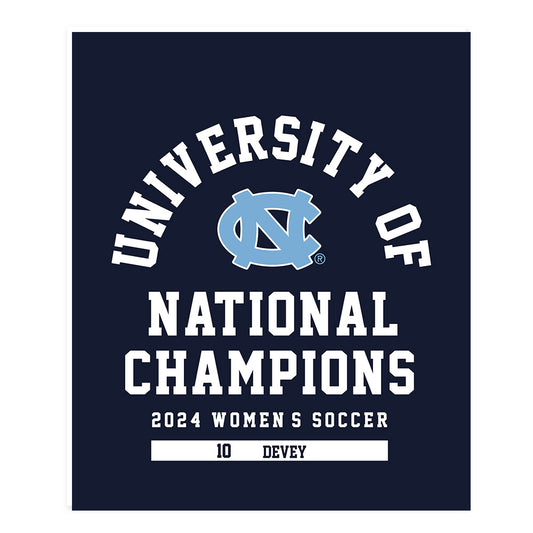UNC - NCAA Women's Soccer : Bella Devey - National Champs v4 Poster 20x24-0