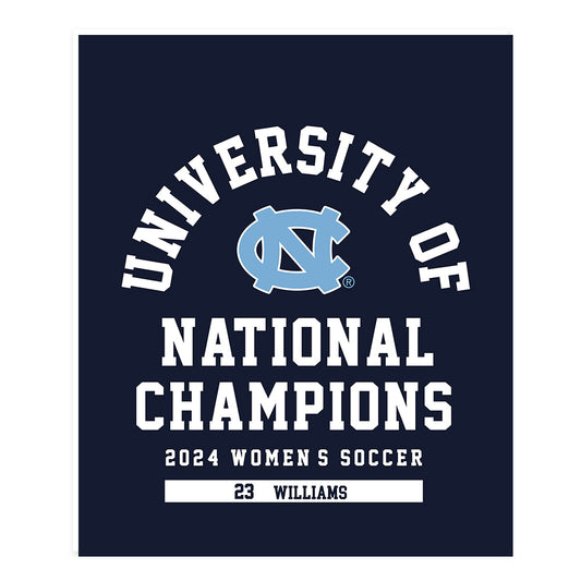 UNC - NCAA Women's Soccer : Raegan Williams - National Champs v4 Poster 20x24-0