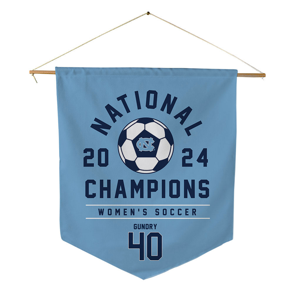 UNC - NCAA Women's Soccer : abby gundry - National Champs Pennant - 18" x 21"-0
