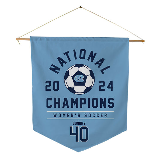 UNC - NCAA Women's Soccer : abby gundry - National Champs Pennant - 18" x 21"-0