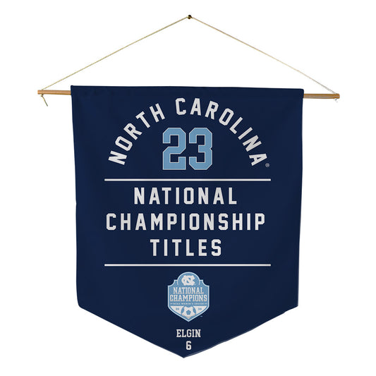 UNC - NCAA Women's Soccer : Emerson Elgin - National Champs v2 Pennant - 18" x 21"-0