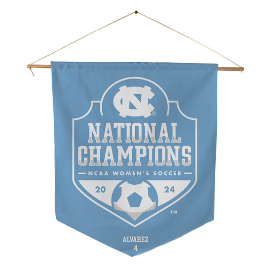 UNC - NCAA Women's Soccer : Aven Alvarez - National Champs v3 Pennant - 18" x 21"-0