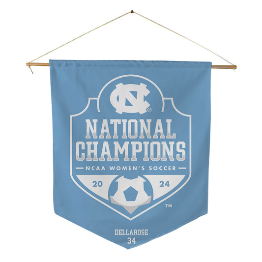 UNC - NCAA Women's Soccer : Tessa Dellarose - National Champs v3 Pennant - 18" x 21"-0