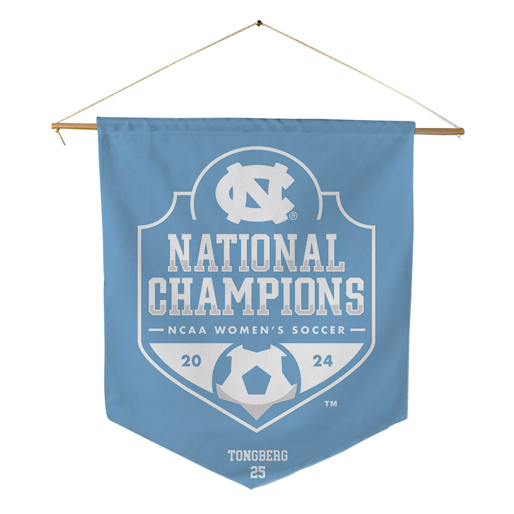 UNC - NCAA Women's Soccer : Logan Tongberg - National Champs v3 Pennant - 18" x 21"-0
