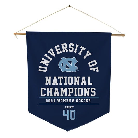 UNC - NCAA Women's Soccer : abby gundry - National Champs Pennant - 18" x 21"-0