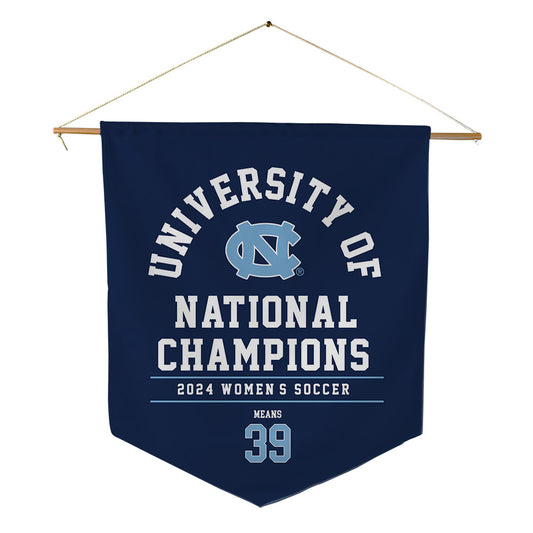 UNC - NCAA Women's Soccer : Asha Means - National Champs Pennant - 18" x 21"-0