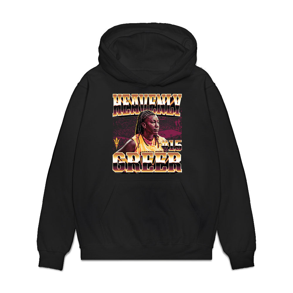 Arizona State - NCAA Women's Basketball : Heavenly Greer - Premium Hooded Sweatshirt-0