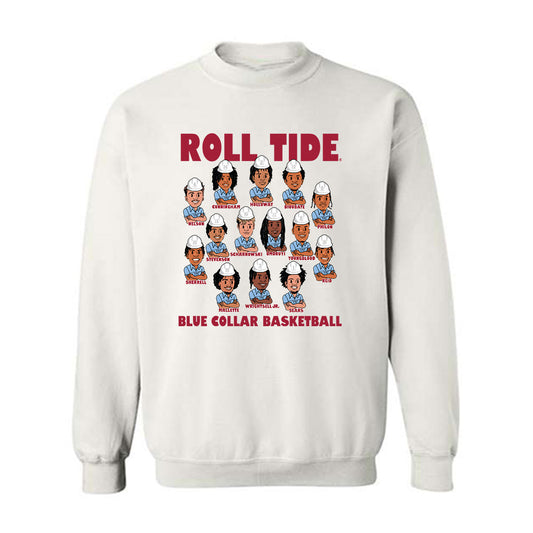 Alabama - NCAA Men's Basketball : Blue Collar v1 Team Caricature Crewneck Sweatshirt-0