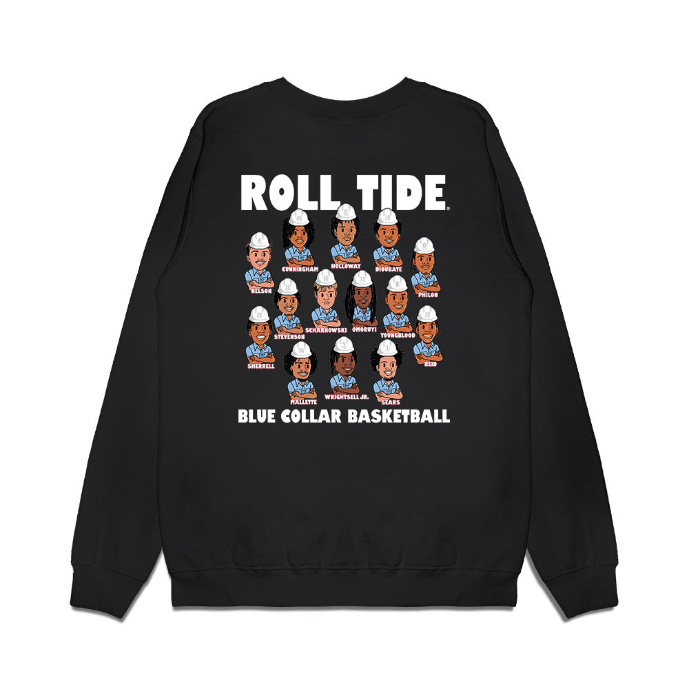 Alabama - NCAA Men's Basketball : - Blue Collar v2 Team Caricature Premium Crewneck Sweatshirt-1