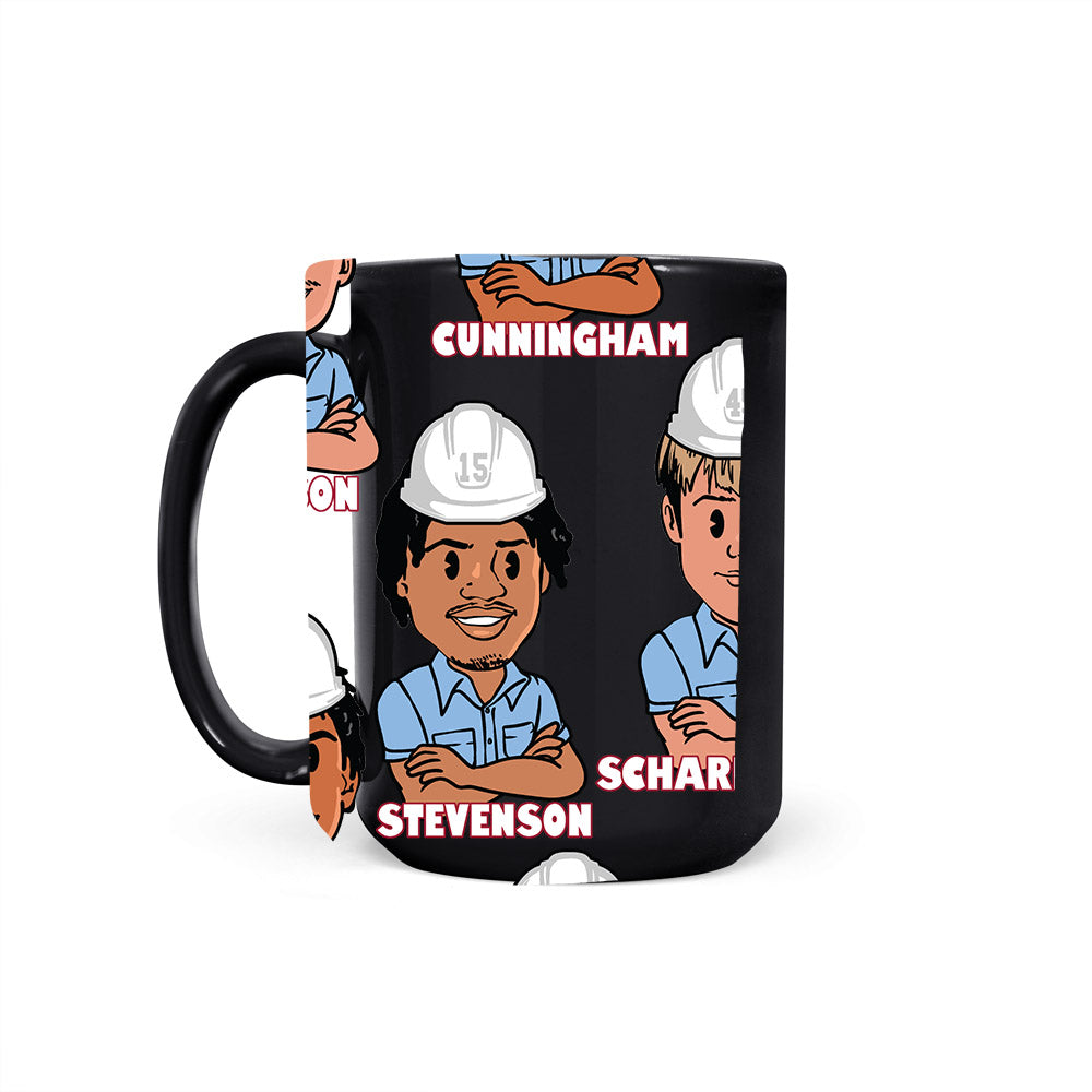 Alabama - NCAA Men's Basketball : - Blue Collar v2 Team Caricature Coffee Mug-1