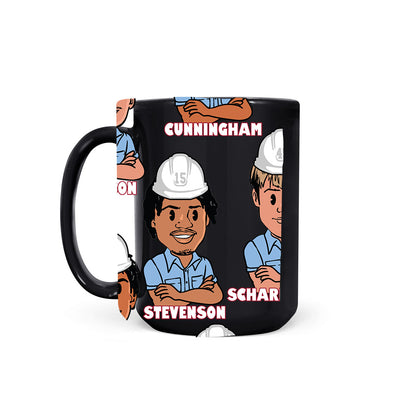 Alabama - NCAA Men's Basketball : - Blue Collar v2 Team Caricature Coffee Mug-1