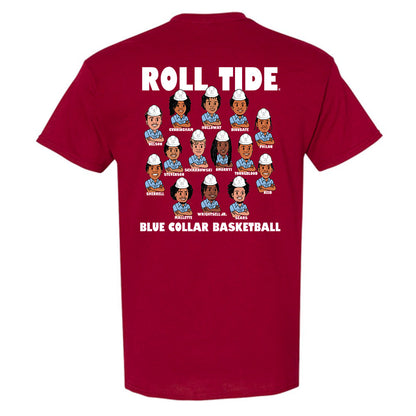 Alabama - NCAA Men's Basketball : Blue Collar v2 Team Caricature T-Shirt-1