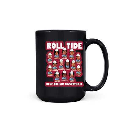 Alabama - NCAA Men's Basketball : - Blue Collar v2 Team Caricature Coffee Mug-0