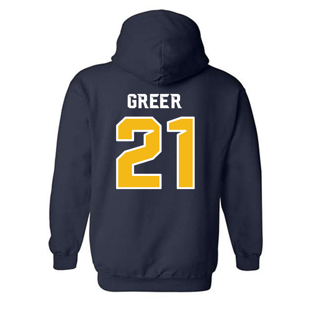 Northern Arizona - NCAA Football : Mikale Greer - Kiss My Axe V1 Classic Shersey Hooded Sweatshirt-1