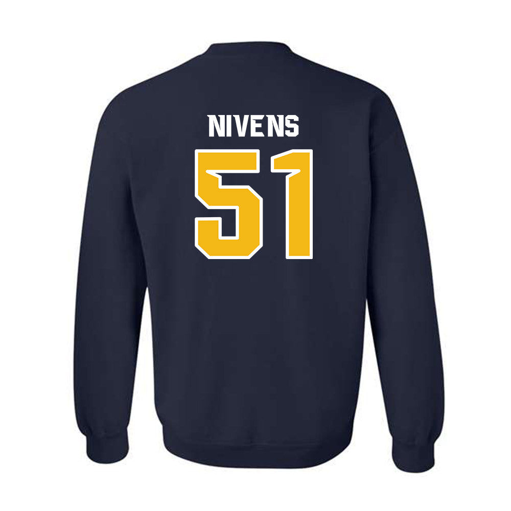 Northern Arizona - NCAA Football : Bobby Nivens - Kiss My Axe V1 Classic Shersey Crewneck Sweatshirt-1