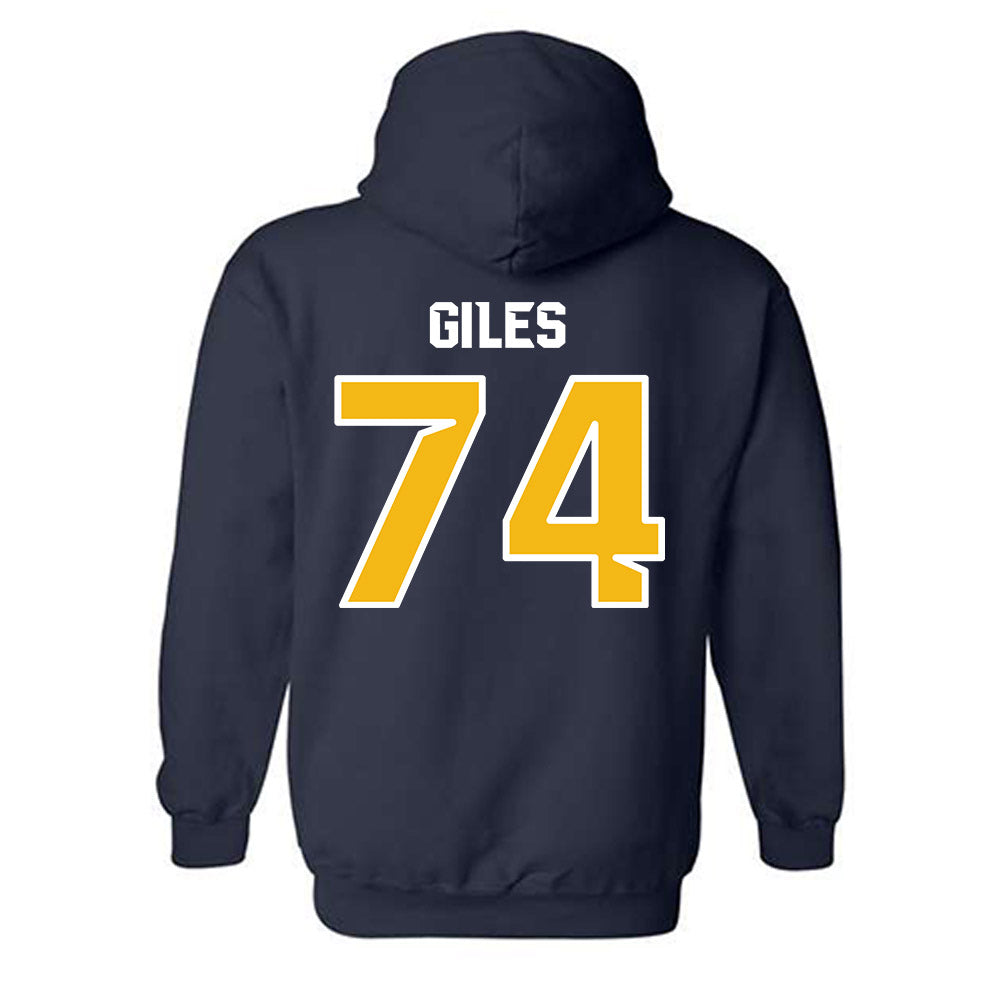 Northern Arizona - NCAA Football : Jefferson Giles - Kiss My Axe V1 Classic Shersey Hooded Sweatshirt-1