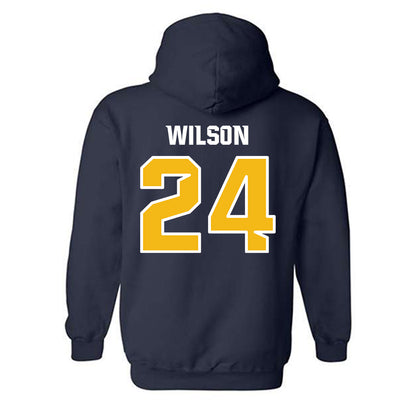 Northern Arizona - NCAA Football : Shahid Wilson - Kiss My Axe V1 Classic Shersey Hooded Sweatshirt-1