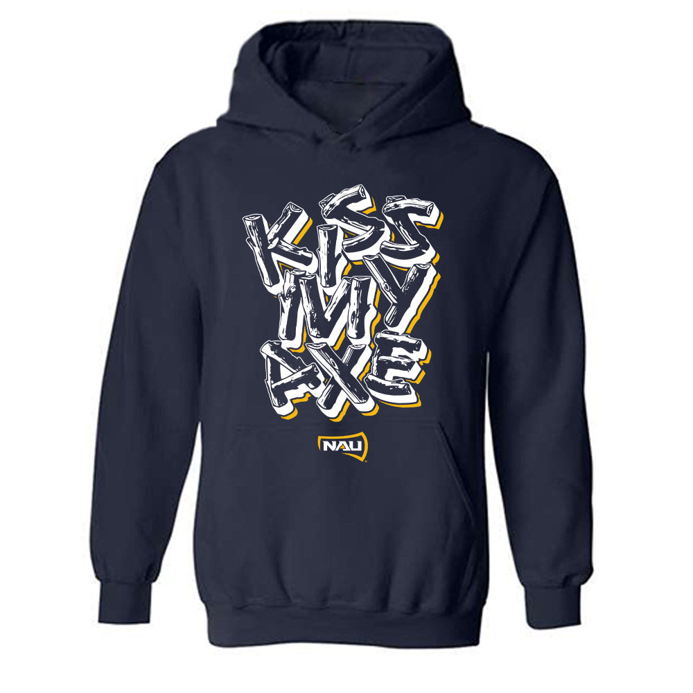 Northern Arizona - NCAA Football : Nick Harper - Kiss My Axe V1 Classic Shersey Hooded Sweatshirt-0