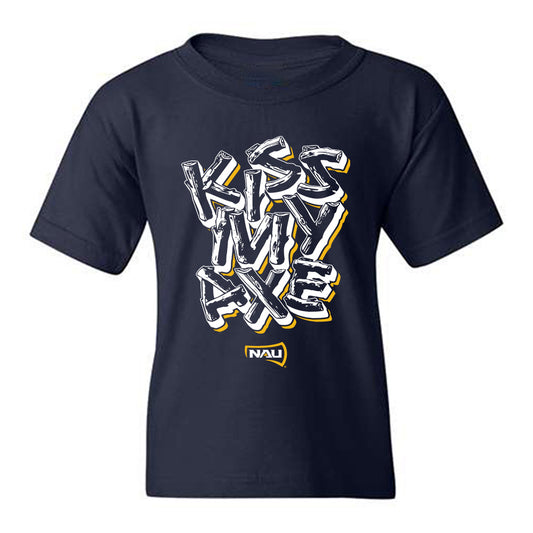 Northern Arizona - NCAA Football : Quinlan Popham - Kiss My Axe V1 Classic Shersey Youth T-Shirt-0