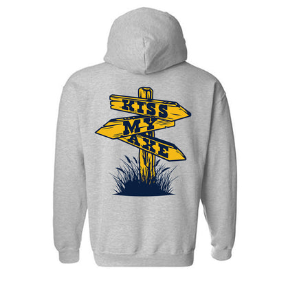 Northern Arizona - NCAA Women's Volleyball : Hanah Stoddard - Kiss My Axe V2 Classic Shersey Hooded Sweatshirt-1