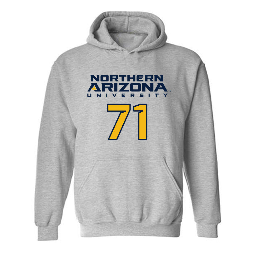 Northern Arizona - NCAA Football : Steven Eakins - Kiss My Axe V2 Classic Shersey Hooded Sweatshirt-0