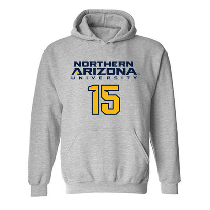 Northern Arizona - NCAA Football : PJ London - Kiss My Axe V2 Classic Shersey Hooded Sweatshirt-0