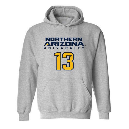 Northern Arizona - NCAA Football : Jerry Johnson III - Kiss My Axe V2 Classic Shersey Hooded Sweatshirt-0