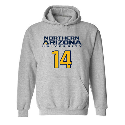 Northern Arizona - NCAA Football : Dom Rausch - Kiss My Axe V2 Classic Shersey Hooded Sweatshirt-0