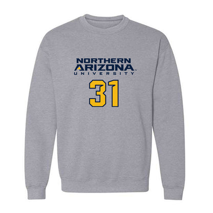 Northern Arizona - NCAA Football : Thaddeus Woods - Kiss My Axe V2 Classic Shersey Crewneck Sweatshirt-0