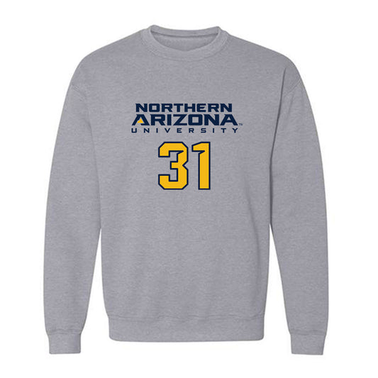 Northern Arizona - NCAA Football : Thaddeus Woods - Kiss My Axe V2 Classic Shersey Crewneck Sweatshirt-0
