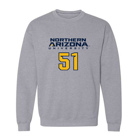 Northern Arizona - NCAA Football : Bobby Nivens - Kiss My Axe V2 Classic Shersey Crewneck Sweatshirt-0