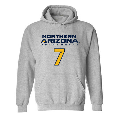 Northern Arizona - NCAA Women's Volleyball : Ella Hosfeld - Kiss My Axe V2 Classic Shersey Hooded Sweatshirt-0
