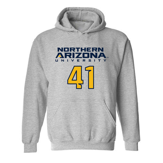 Northern Arizona - NCAA Football : Jordan Westrich - Kiss My Axe V2 Classic Shersey Hooded Sweatshirt-0