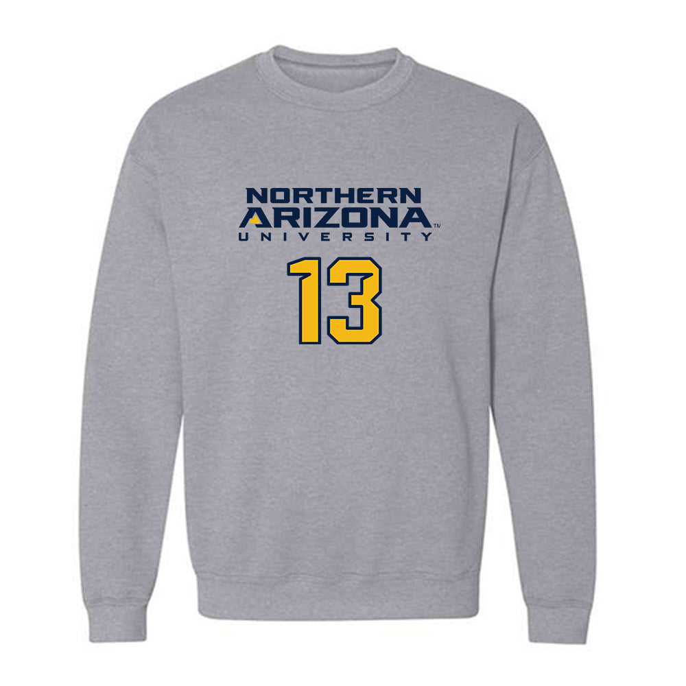 Northern Arizona - NCAA Football : Jerry Johnson III - Kiss My Axe V2 Classic Shersey Crewneck Sweatshirt-0