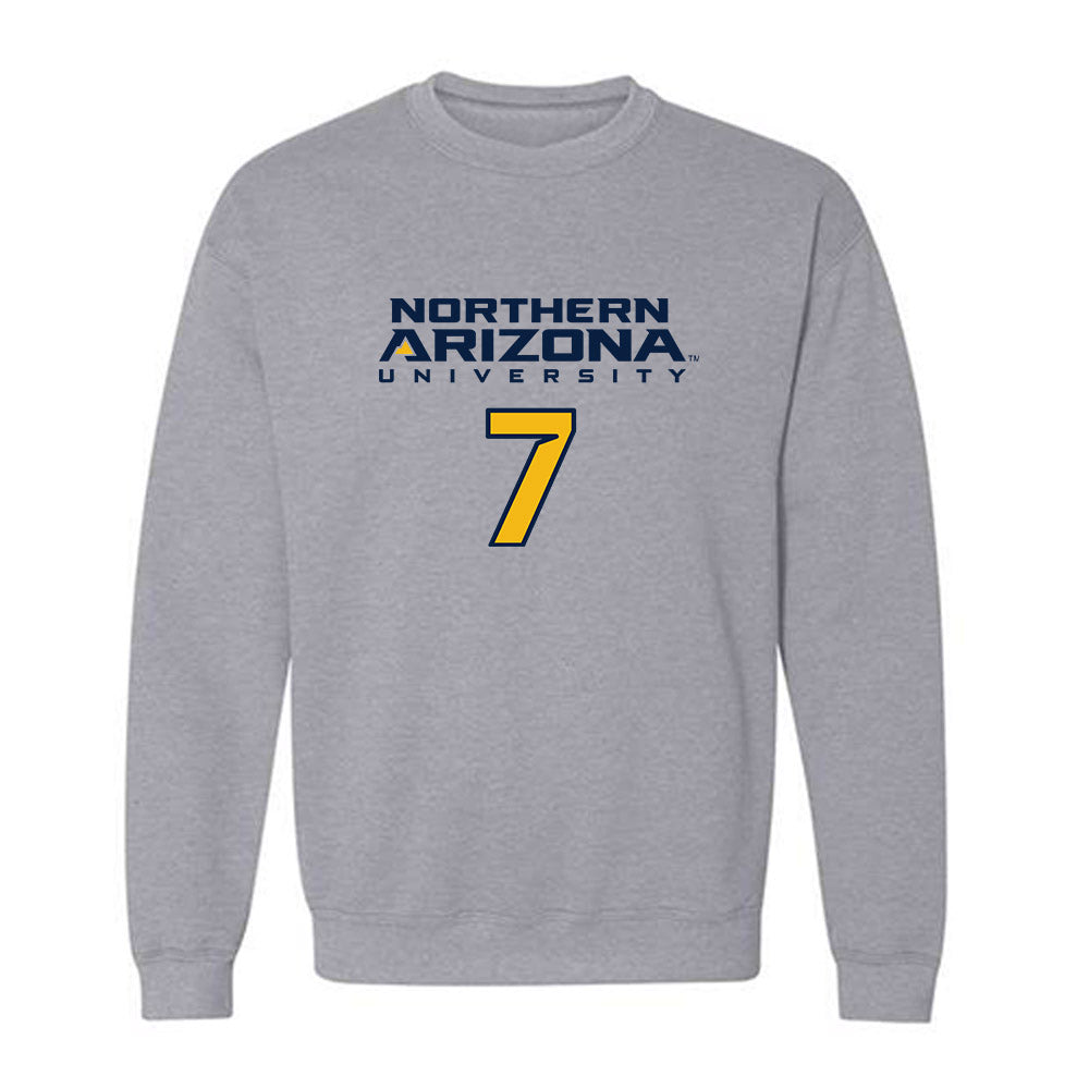 Northern Arizona - NCAA Football : Alex McLaughlin - Kiss My Axe V2 Classic Shersey Crewneck Sweatshirt-0