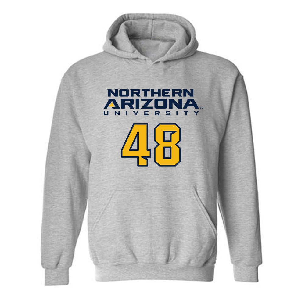 Northern Arizona - NCAA Football : Quinlan Popham - Kiss My Axe V2 Classic Shersey Hooded Sweatshirt-0