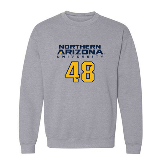 Northern Arizona - NCAA Football : Quinlan Popham - Kiss My Axe V2 Classic Shersey Crewneck Sweatshirt-0