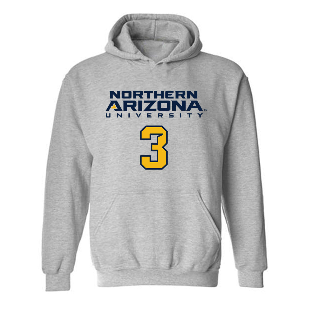 Northern Arizona - NCAA Women's Soccer : Morgan Caslin - Kiss My Axe V2 Classic Shersey Hooded Sweatshirt-0