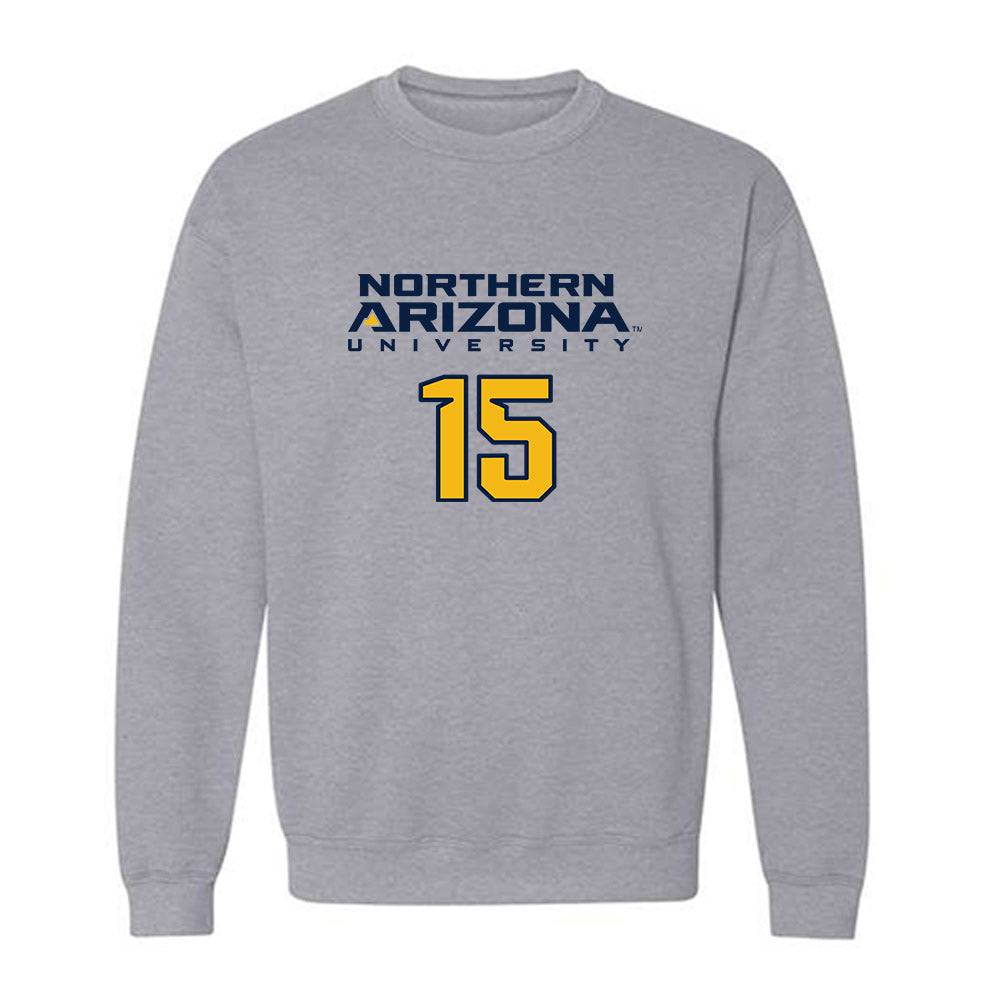 Northern Arizona - NCAA Football : PJ London - Kiss My Axe V2 Classic Shersey Crewneck Sweatshirt-0