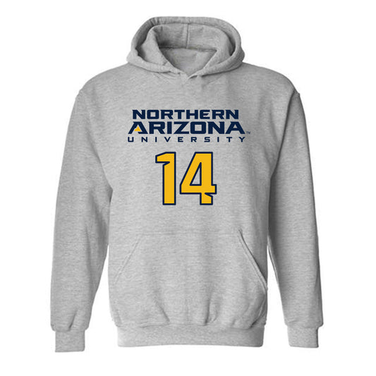 Northern Arizona - NCAA Football : Elijah Taylor - Kiss My Axe V2 Classic Shersey Hooded Sweatshirt-0