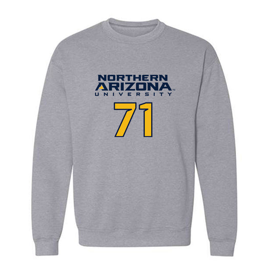 Northern Arizona - NCAA Football : Steven Eakins - Kiss My Axe V2 Classic Shersey Crewneck Sweatshirt-0