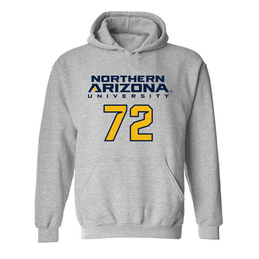 Northern Arizona - NCAA Football : Ethan Kramer - Kiss My Axe V2 Classic Shersey Hooded Sweatshirt-0