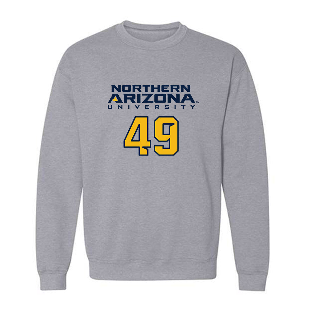 Northern Arizona - NCAA Football : Drew Heermann - Kiss My Axe V2 Classic Shersey Crewneck Sweatshirt-0